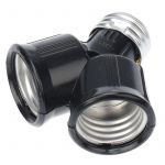 Разветвитель цокольный E27-2хE27 черн. Rexant 11-8860 Разветвитель цокольный E27-2хE27 черн. Rexant 11-8860