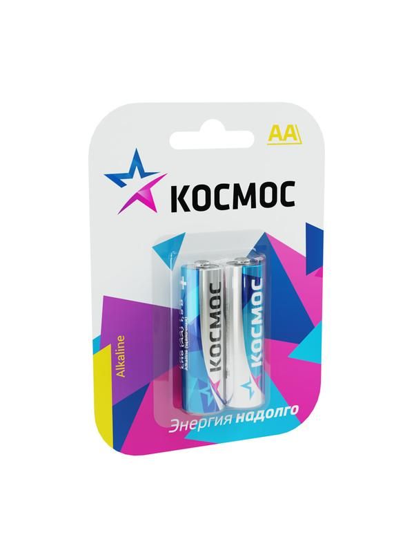 Элемент питания алкалиновый AA/LR6 BP-2 (блист.2шт) КОСМОС KOCLR62BL