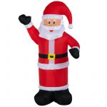 Фигура надувная 3D "Дед Мороз приветствует" 180см 5LED 15Вт 12В IP65 компрессор с адаптером бел. Neon-Night 511-114