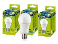 Лампа светодиодная LED-A60-17W-E27-4К ЛОН 17Вт грушевидная E27 4000К 172-265В Ergolux 13180