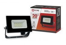 Прожектор светодиодный СДО-7 20Вт 6500К IP65 1800лм 230В черн. IN HOME 4690612034614 Прожектор светодиодный СДО-7 20Вт 6500К IP65 1800лм 230В черн. IN HOME 4690612034614