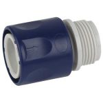 Соединитель-коннектор для шланга с внешней резьбой 19мм (3/4) пластик Green Apple Б0017774 Соединитель-коннектор для шланга с внешней резьбой 19мм (3/4) пластик Green Apple Б0017774