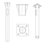 Деталь фундамента закладная для ОГКф-6 UMECON МК 89866 ФМ-0.108-1.5-140(10) фл. 190х190 грунт Деталь фундамента закладная для ОГКф-6 UMECON МК 89866 ФМ-0.108-1.5-140(10) фл. 190х190 грунт