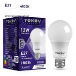 Лампа светодиодная 12Вт А60 4000К Е27 176-264В TOKOV ELECTRIC TKE-A60-E27-12-4K Лампа светодиодная 12Вт А60 4000К Е27 176-264В TOKOV ELECTRIC TKE-A60-E27-12-4K
