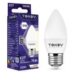 Лампа светодиодная 10Вт С37 3000К Е27 176-264В TOKOV ELECTRIC TKE-C37-E27-10-3K Лампа светодиодная 10Вт С37 3000К Е27 176-264В TOKOV ELECTRIC TKE-C37-E27-10-3K