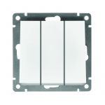 Выключатель 3-кл. СП Афина 10А IP20 механизм бел Universal A0043 Выключатель 3-кл. СП Афина 10А IP20 механизм бел Universal A0043