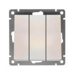 Выключатель 3-кл. СП Афина 10А IP20 механизм жемчуг Universal A0043-OBr Выключатель 3-кл. СП Афина 10А IP20 механизм жемчуг Universal A0043-OBr