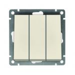 Выключатель 3-кл. СП Афина 10А IP20 механизм сл. кость (ivory) Universal A0043-I Выключатель 3-кл. СП Афина 10А IP20 механизм сл. кость (ivory) Universal A0043-I