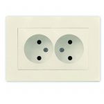 Розетка 2-м СП Афина 16А IP20 без заземл. в сборе сл. кость (ivory) Universal A0102-I Розетка 2-м СП Афина 16А IP20 без заземл. в сборе сл. кость (ivory) Universal A0102-I