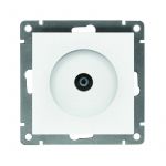 Розетка телевизионная TV 1-м СП Афина механизм механизм бел. Universal A0027 Розетка телевизионная TV 1-м СП Афина механизм механизм бел. Universal A0027