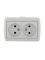 Розетка 2-м ОП Nata 16А IP20 без заземл. керамика бел. LEZARD 710-0200-128