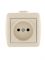 Розетка 1-м ОП Nata 16А IP20 без заземл. керамика крем. LEZARD 710-0300-121