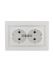 Розетка 2-м СП Mira 16А IP20 с заземл. с бел. вставкой керамика бел. LEZARD 701-0202-127