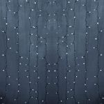 Гирлянда светодиодная "Светодиодный Дождь" 2х9м 480LED бел. 30Вт 24В IP65 эффект водопада с контроллером с трансф. провод прозр. Neon-Night 235-495