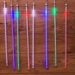Гирлянда светодиодная "Тающая сосульки" 3.5м 8 сосулек х50см шаг 40см 8х30LED мультиколор 3.6Вт 220В IP20 с трансф. провод черн. Neon-Night 256-319-6