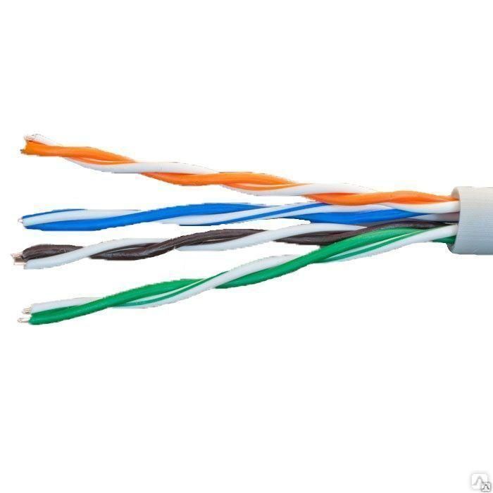 Кабель витая пара U/UTP кат.5E 4х2х24AWG solid CCA PVC сер. (м) Net.on 01-0302