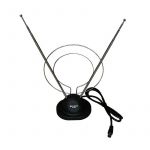 Антенна ТВ комнатная RX-100 телескопич. на подставке с кольцом VHF; UHF 47-860MHz REXANT 34-0100 Антенна ТВ комнатная RX-100 телескопич. на подставке с кольцом VHF; UHF 47-860MHz REXANT 34-0100