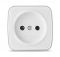 Розетка 1-м ОП Электра 10А IP20 без заземл. бел. Союз 0011