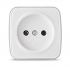 Розетка 1-м ОП Электра 10А IP20 без заземл. бел. Союз 0011