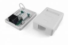 Розетка компьютерная 1-м ОП SB1-1-8P8C-C5e-WH RJ45 (8P8C) кат.5E Dual IDC Hyperline 430230 Розетка компьютерная 1-м ОП SB1-1-8P8C-C5e-WH RJ45 (8P8C) кат.5E Dual IDC Hyperline 430230
