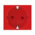 Розетка 1-м 2мод. Viva 16А IP20 2P+E с заземл. защ. шторки красн. DKC 45015