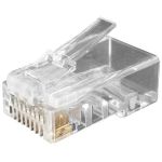 Разъем PLUG-8P8C-U-C6-100 RJ45 (8P8C) под витую пару кат.6 (50/50микродюйм) универс. (для ож и мж кабеля) (уп.100шт) Hyperline 49367 Разъем PLUG-8P8C-U-C6-100 RJ45 (8P8C) под витую пару кат.6 (50/50микродюйм) универс. (для ож и мж кабеля) (уп.100шт) Hyperline 49367