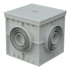 Колодец заземления контрольно-измерительный 200х200х200 мм с крышкой, серый пластик Колодец заземления контрольно-измерительный 200х200х200 мм с крышкой, серый пластик