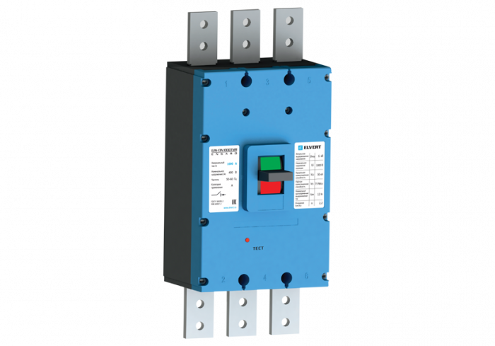 Силовой автоматический выключатель E2K-13N с электроприводом 1250TMR 3P 50кА ELVERT