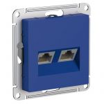 Розетка компьютерная 2-м AtlasDesign RJ45+RJ45 кат.5E механизм аквамарин SE ATN001185 Розетка компьютерная 2-м AtlasDesign RJ45+RJ45 кат.5E механизм аквамарин SE ATN001185