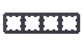 Рамка 4-пост. AtlasDesign Antique универс. карбон SE ATN101004