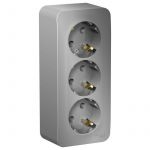 Розетка 3-м ОП Blanca 16А IP20 250В с заземл. без защ. шторок с изолир. пластиной алюм. SE BLNRA010313 Розетка 3-м ОП Blanca 16А IP20 250В с заземл. без защ. шторок с изолир. пластиной алюм. SE BLNRA010313