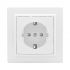 Розетка 1-м СП Минск 16А IP20 с заземл. защ. шторки бел. Basic EKF ERR16-028-100