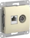 Розетка компьютерная + телевизионная 2-м Glossa RJ45 кат.5E + TV механизм беж. SE GSL000289 Розетка компьютерная + телевизионная 2-м Glossa RJ45 кат.5E + TV механизм беж. SE GSL000289