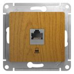 Розетка компьютерная 1-м СП Glossa RJ45 кат.5E механизм дерево дуб SE GSL000581K Розетка компьютерная 1-м СП Glossa RJ45 кат.5E механизм дерево дуб SE GSL000581K