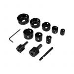 Набор коронок по дереву (19 22 28 32 38 44 54 64мм) 2 держателя с ключом Kranz KR-92-0251 Набор коронок по дереву (19 22 28 32 38 44 54 64мм) 2 держателя с ключом Kranz KR-92-0251