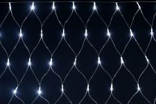 Гирлянда "Сеть" 1.5х1.5м 160LED бел. IP20 провод прозр. 230В с контроллером 8 режимов IEK LGDB410-2-160-L1-T-S-44