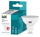 Лампа светодиодная Eco 7Вт MR16 софит 4000К нейтр. бел. GU5.3 630лм 230-240В IEK LLE-MR16-7-230-40-GU5 Лампа светодиодная Eco 7Вт MR16 софит 4000К нейтр. бел. GU5.3 630лм 230-240В IEK LLE-MR16-7-230-40-GU5