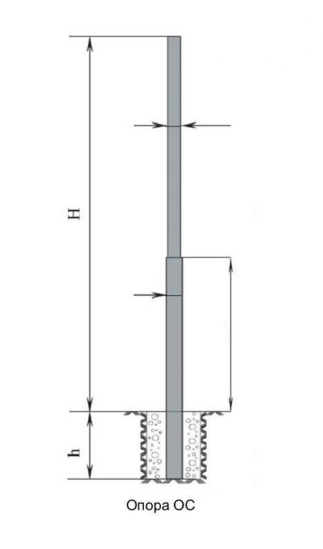 Опоры освещения ОС-0,7-8,5/10,5