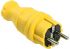 Вилка прямая ОМЕГА ВБп3-1-0м IP44 каучук желт. IEK PKR01-016-2-K05