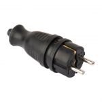 Вилка прямая 16А 2P+PE 230В IP44 каучук PROxima EKF RPS-011-16-230-44-r Вилка прямая 16А 2P+PE 230В IP44 каучук PROxima EKF RPS-011-16-230-44-r