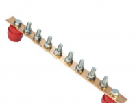 ГЗШ 8 подключений 300х40х4 мм, медь ГЗШ 8 подключений 300х40х4 мм, медь