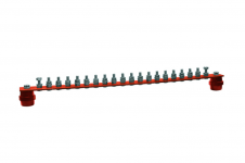 ГЗШ 20 подключений 300х40х4 мм, медь ГЗШ 20 подключений 300х40х4 мм, медь