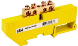 Шина PE "земля" на DIN-изол. ШНИ-6х9-4-Д-Ж IEK YNN10-69-4D-K05 Шина PE "земля" на DIN-изол. ШНИ-6х9-4-Д-Ж IEK YNN10-69-4D-K05