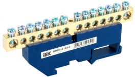 Шина нулевая на DIN-изол. ШНИ-8х12-14-Д-С IEK YNN10-812-14D-K07 Шина нулевая на DIN-изол. ШНИ-8х12-14-Д-С IEK YNN10-812-14D-K07